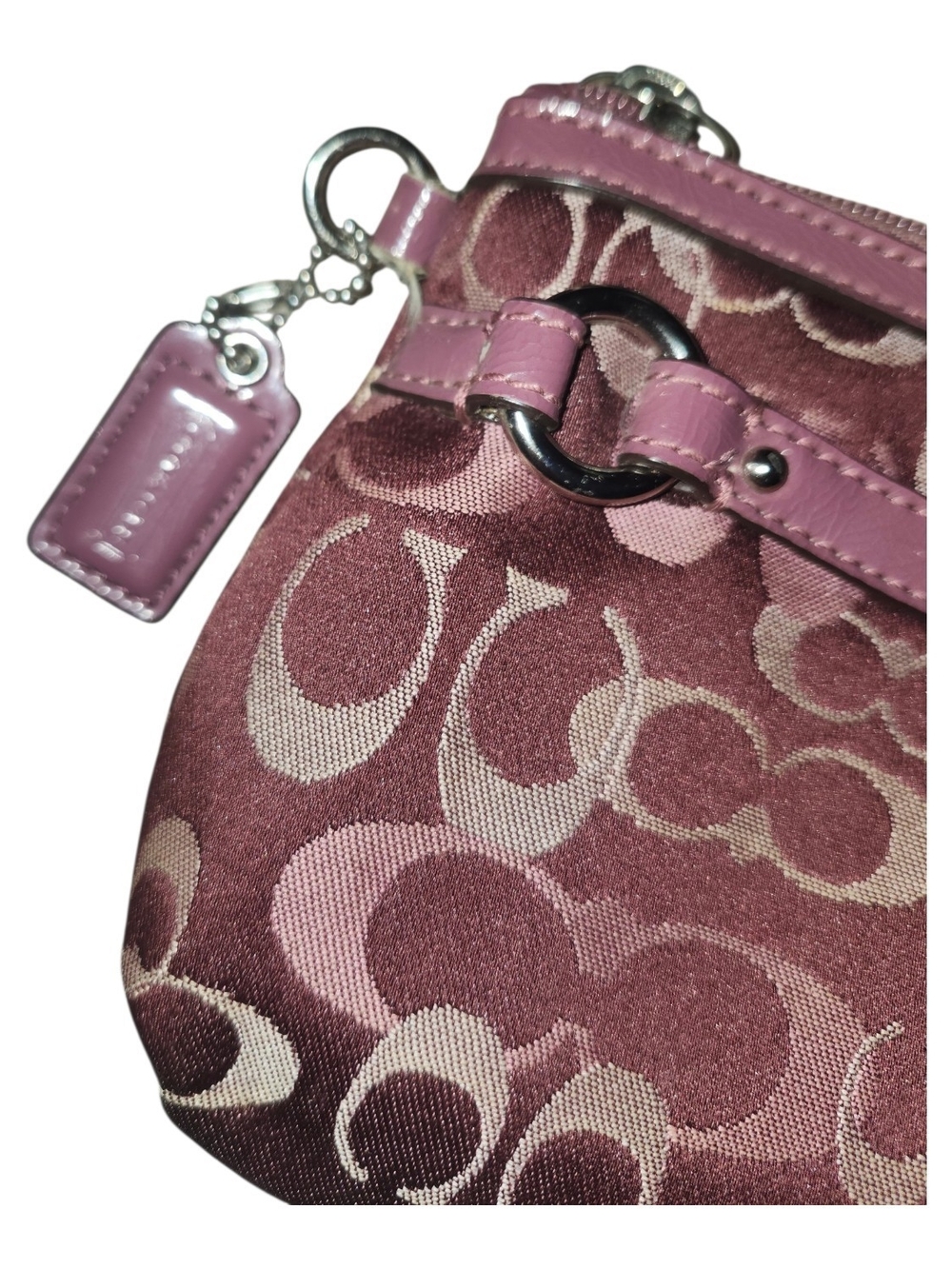 Coach GUC Vintage Coach Signature C Jacard Convertable Wristlet/Pochette Bag - Picture 2 of 9